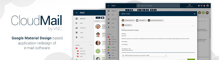 Material Design based E-Mail App Redesign
