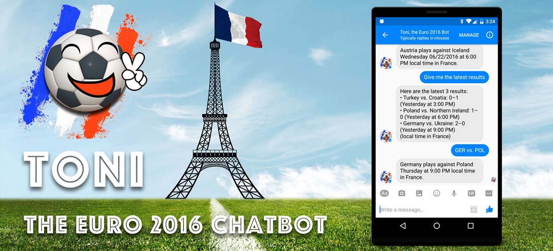 Euro 2016 Chatbot für Facebook Messenger